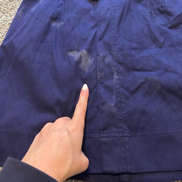 SPANX Women's Stretch Twill Mini Skirt Size S In Lapis Blue - Picture 6 of 15